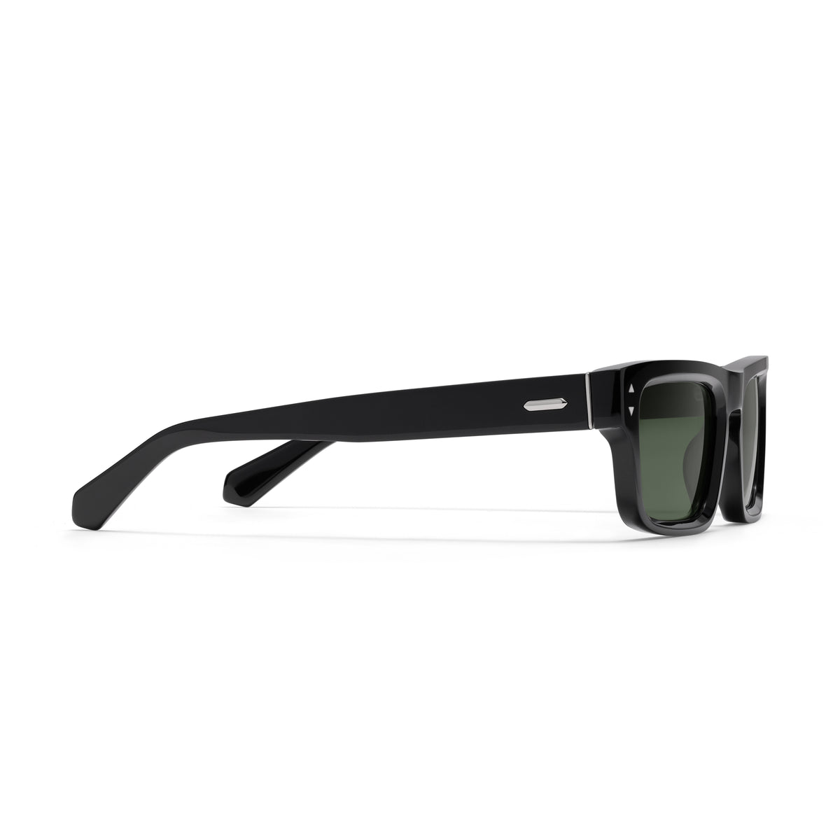 Del Mar Rectangle Sunglasses Black