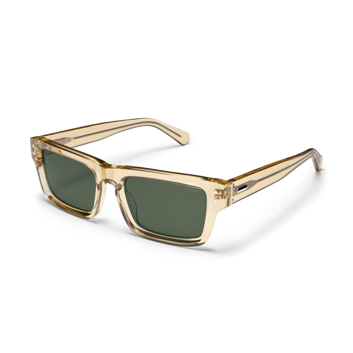 Del Mar Rectangle Sunglasses Transparent Champagne