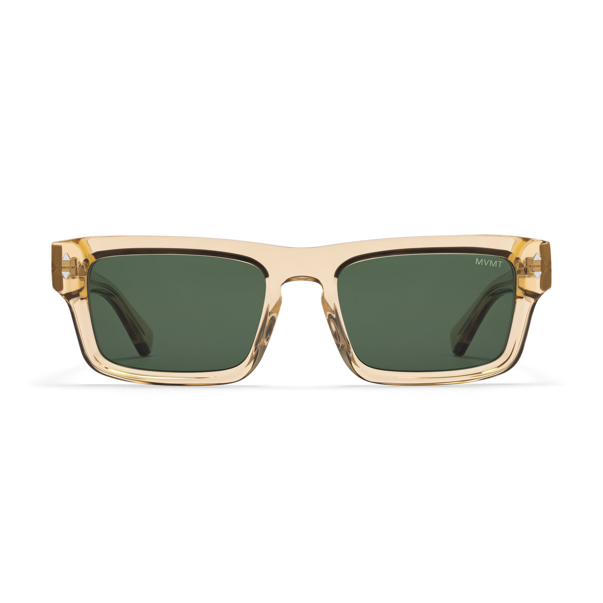 Del Mar Rectangle Sunglasses Transparent Champagne