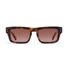 Del Mar Rectangle Sunglasses Tortoise Frame Violet Flare Gold Lenses