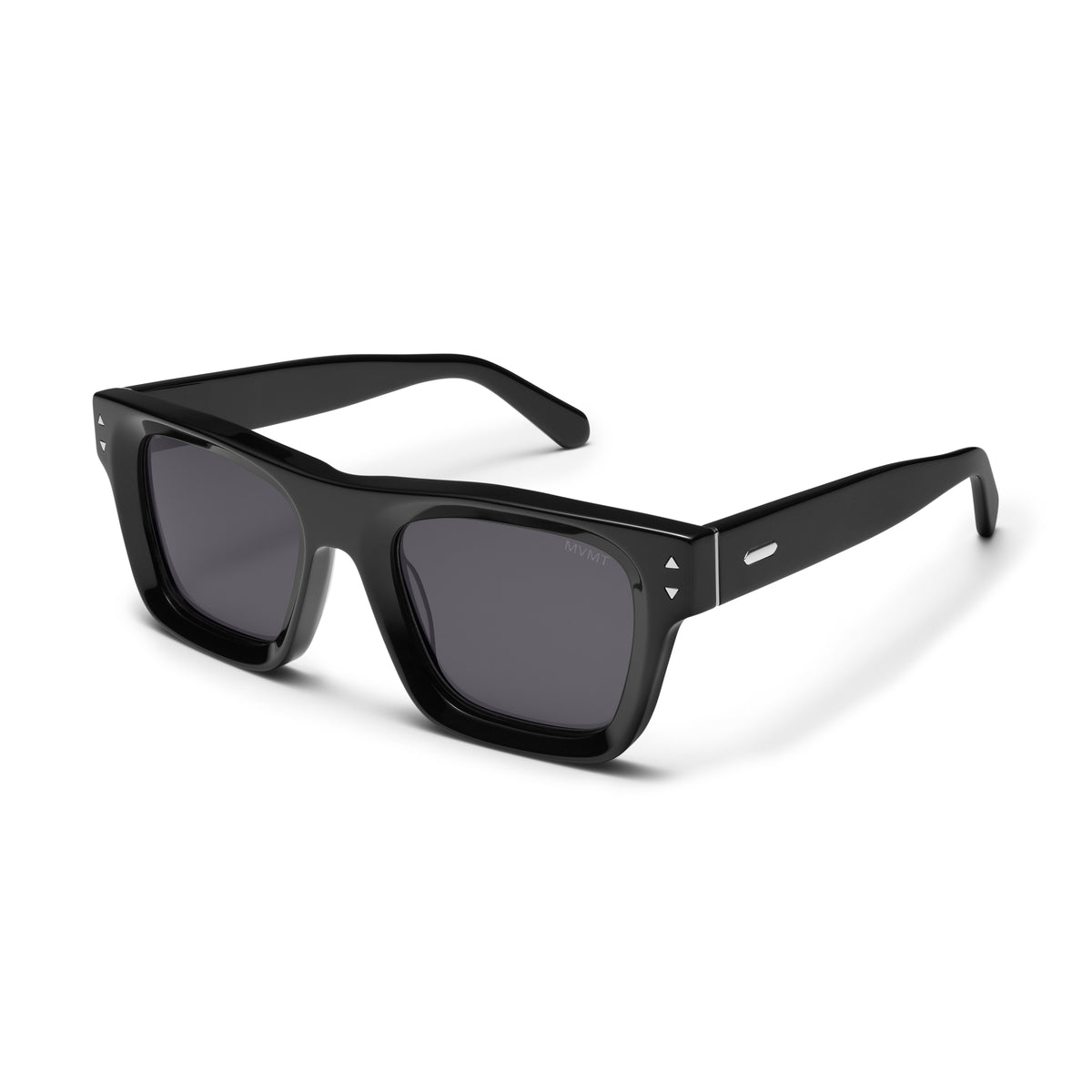 Vista Square Sunglasses Black Frame Grey Lenses