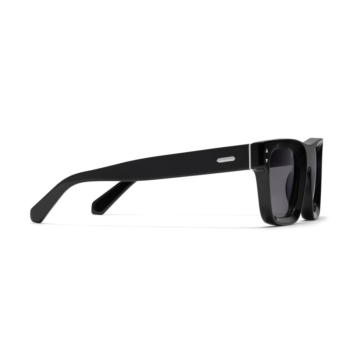 Vista Square Sunglasses Black Frame Grey Lenses