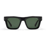 Vista Square Sunglasses Black Frame Green Lenses