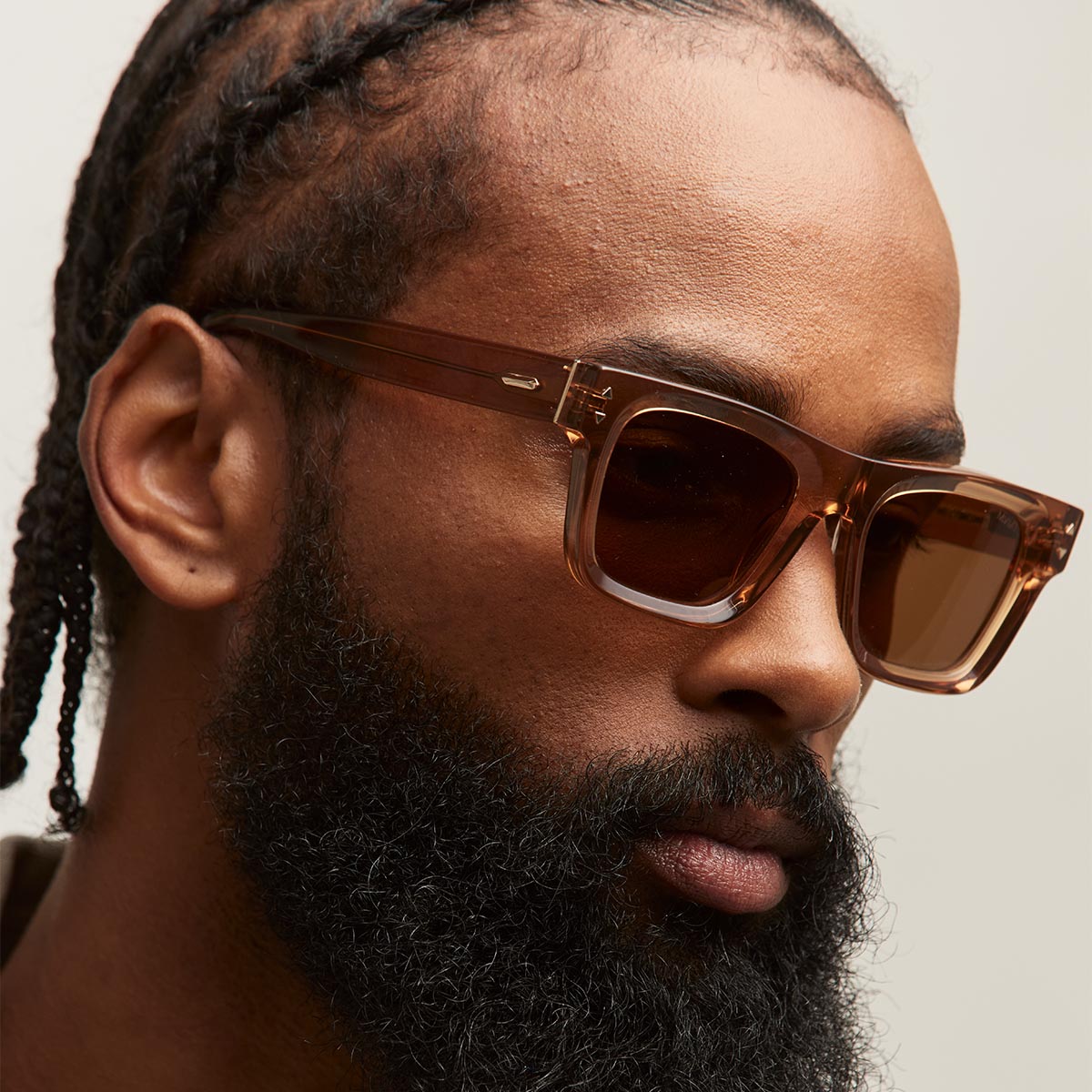Vista Square Sunglasses Transparent Brown