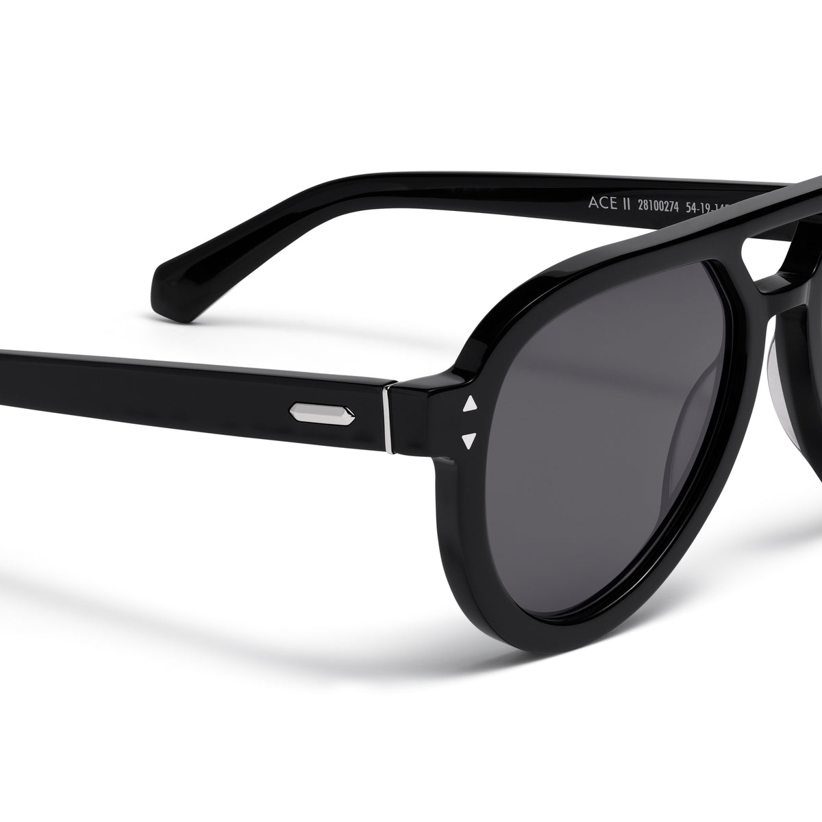 Hollywood Aviator Sunglasses Black Frame Grey Lenses