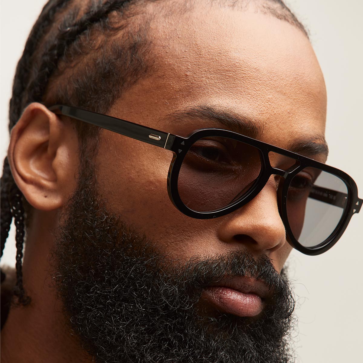 Hollywood Aviator Sunglasses Black Frame Grey Lenses