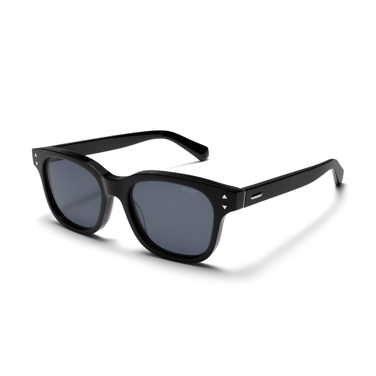 Malibu Round Sunglasses Black Frame Blue Lenses