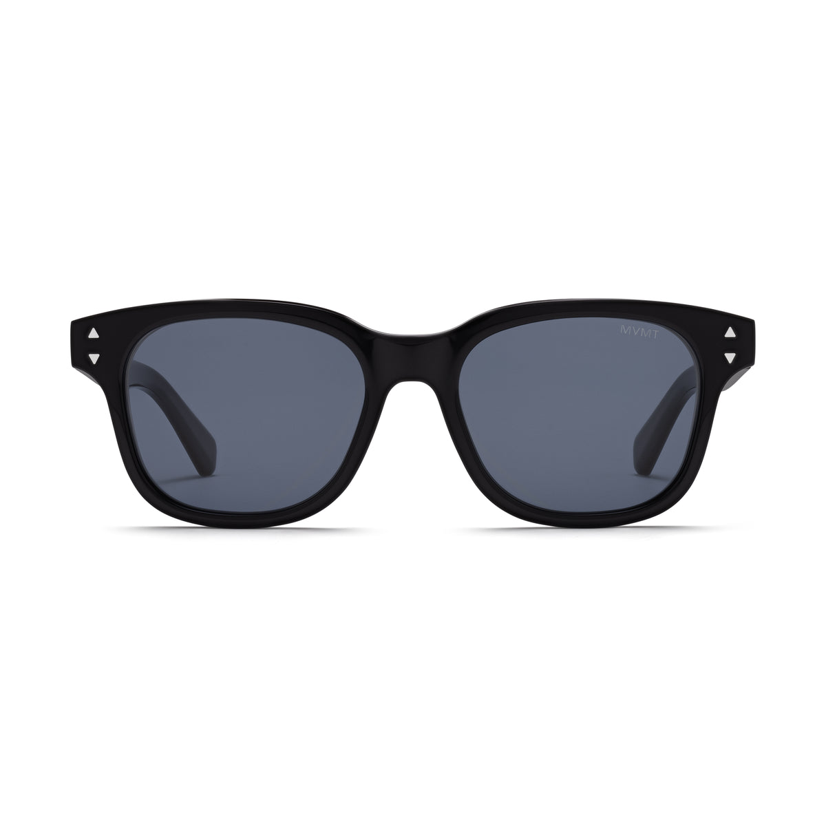 Malibu Round Sunglasses Black Frame Blue Lenses