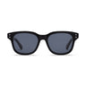 Malibu Round Sunglasses Black Frame Blue Lenses