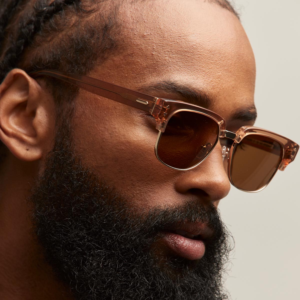 Laguna Square Sunglasses Opaque Brown + Gold