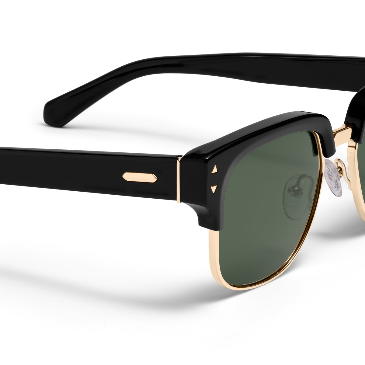 Laguna Square Sunglasses Black + Gold