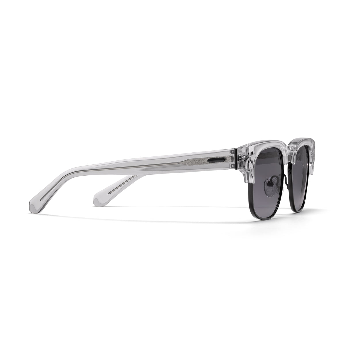 Laguna Square Sunglasses Transparent Grey + Black