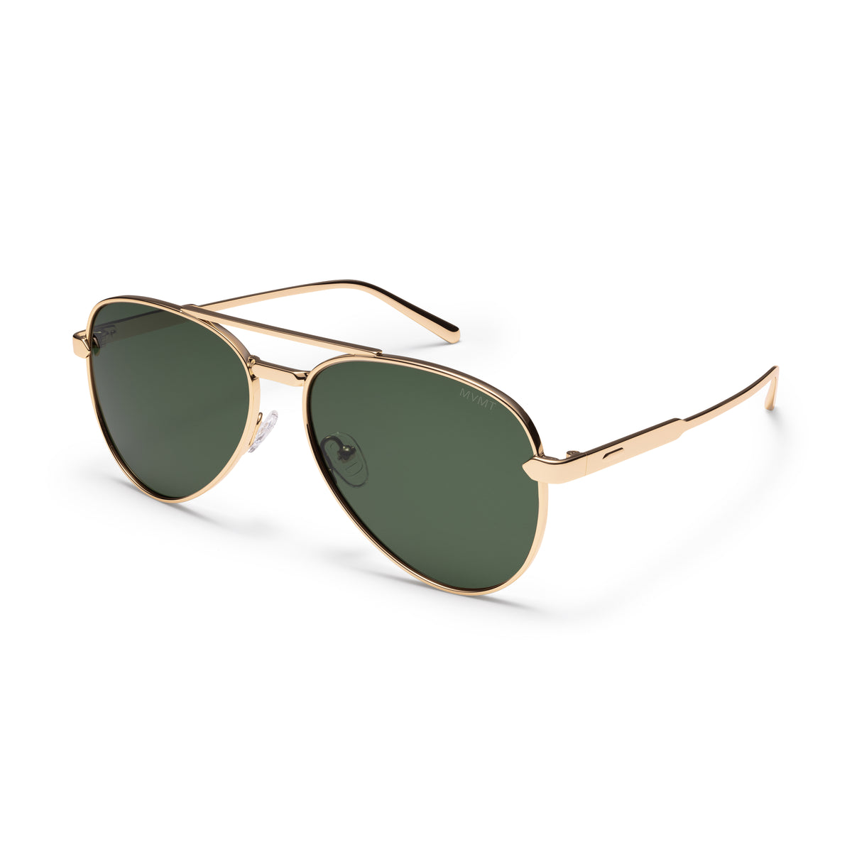 Miramar Aviator Sunglasses Gold Frame Green Lenses