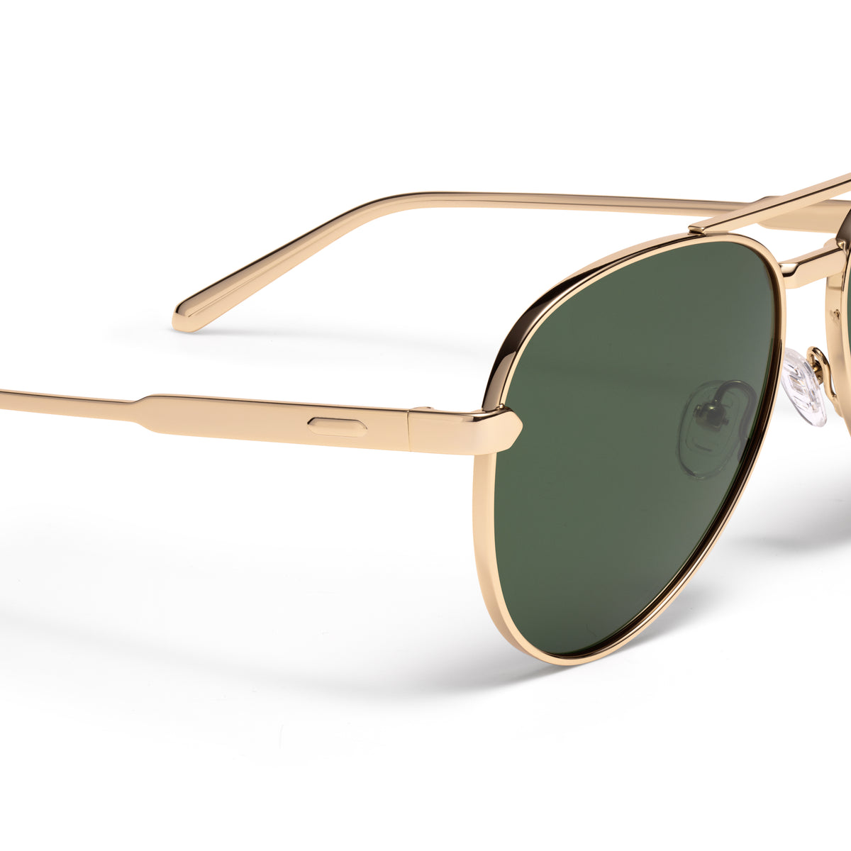Miramar Aviator Sunglasses Gold Frame Green Lenses