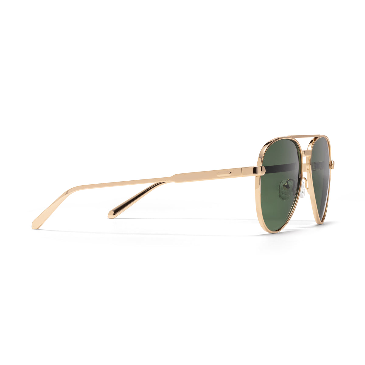 Miramar Aviator Sunglasses Gold Frame Green Lenses