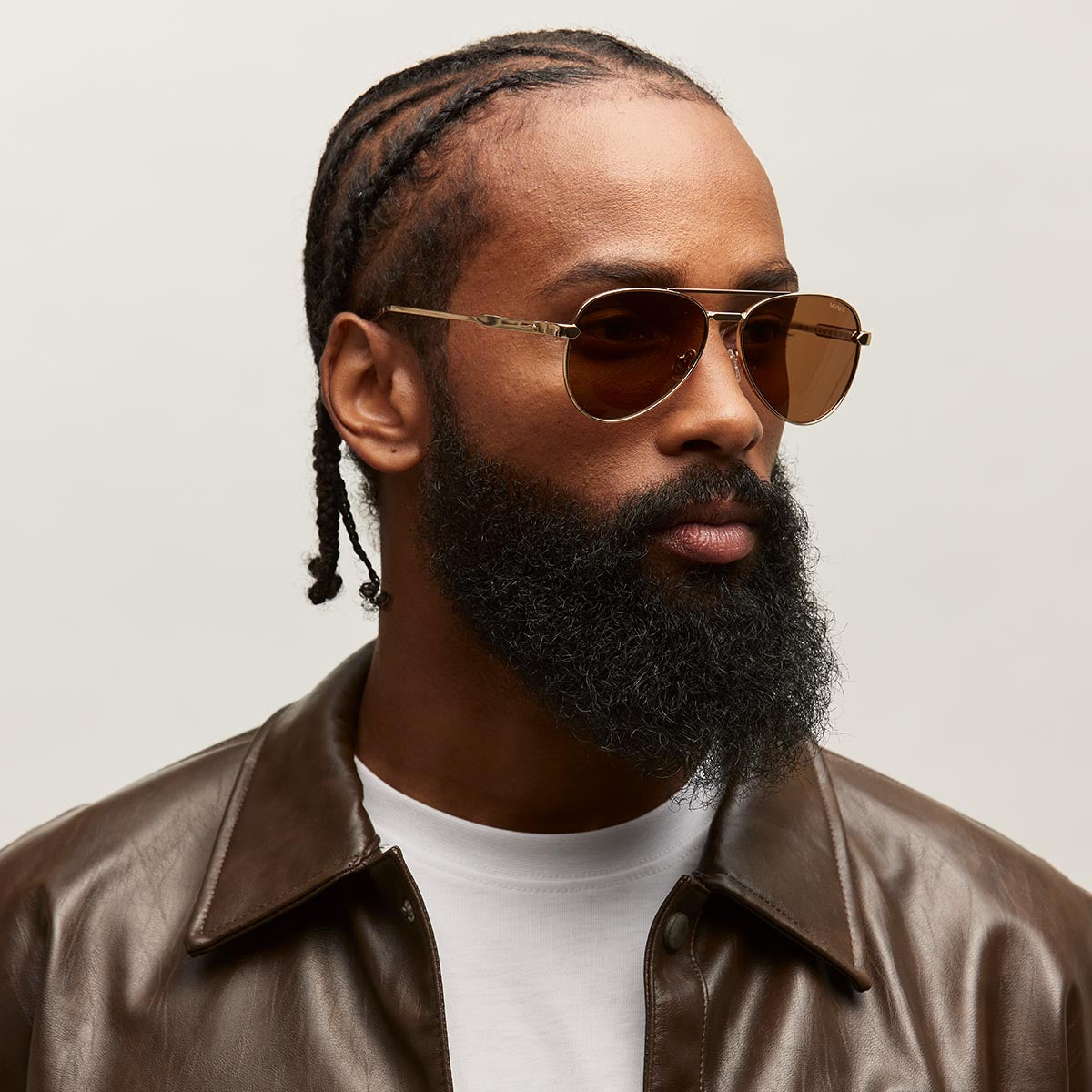 Miramar Aviator Sunglasses Gold Frame Brown Lenses