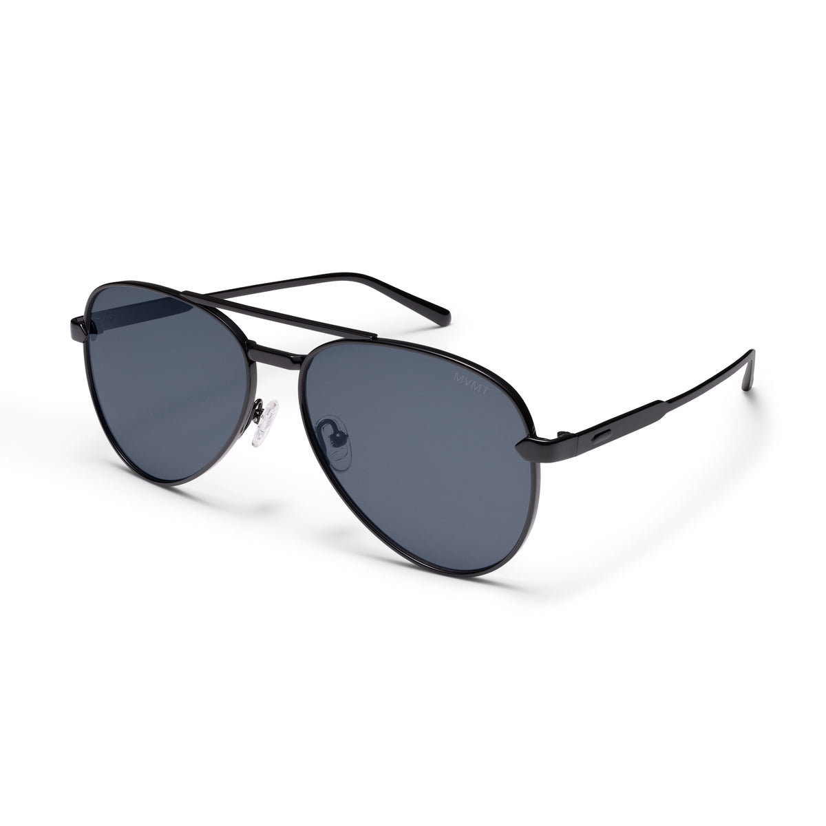 Miramar Aviator Sunglasses Black Frame Green Lenses