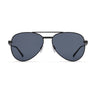 Miramar Aviator Sunglasses Black Frame Green Lenses