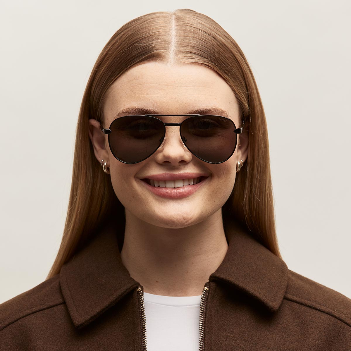 Miramar Aviator Sunglasses Black Frame Green Lenses