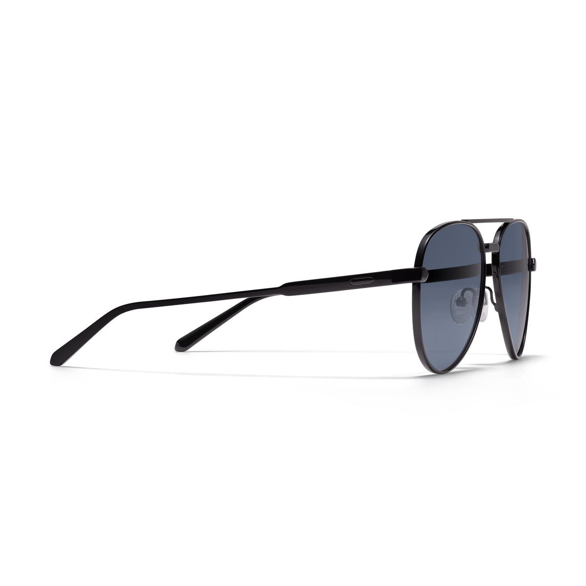 Miramar Aviator Sunglasses Black Frame Grey Lenses