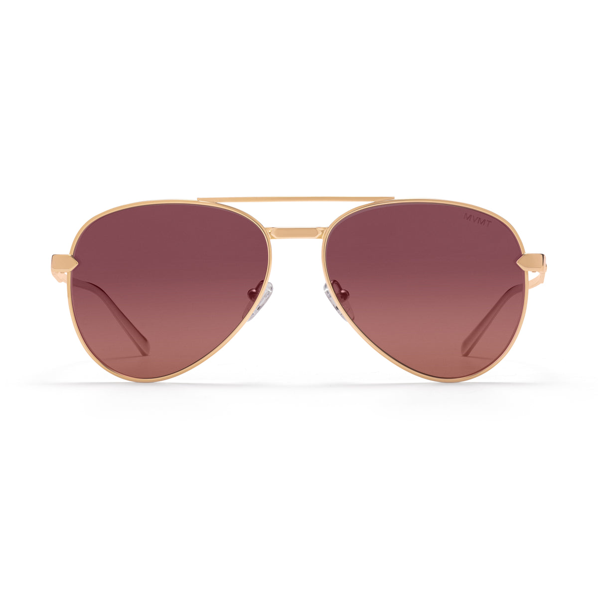 Miramar Aviator Sunglasses Gold Frame Violet Flare Gold Lenses