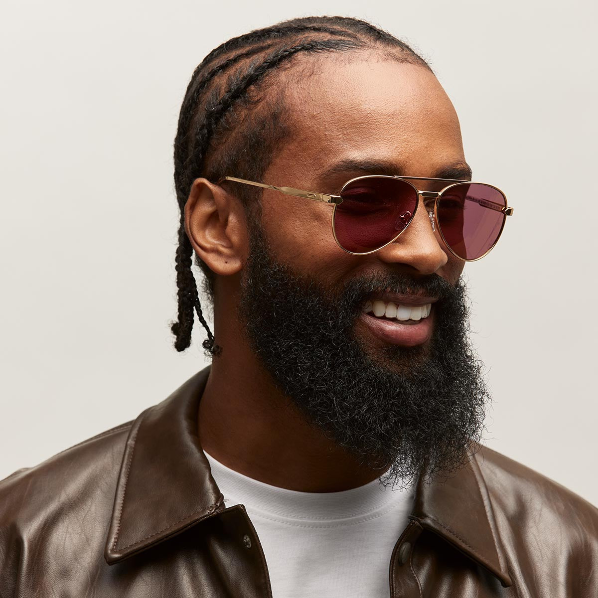 Miramar Aviator Sunglasses Gold Frame Violet Flare Gold Lenses