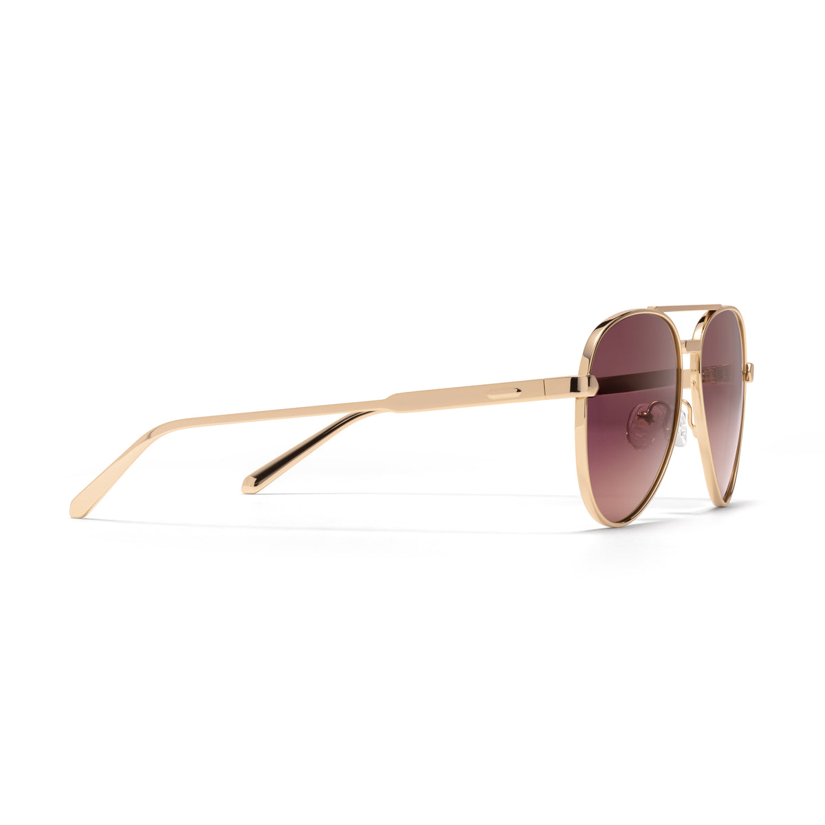 Miramar Aviator Sunglasses Gold Frame Violet Flare Gold Lenses