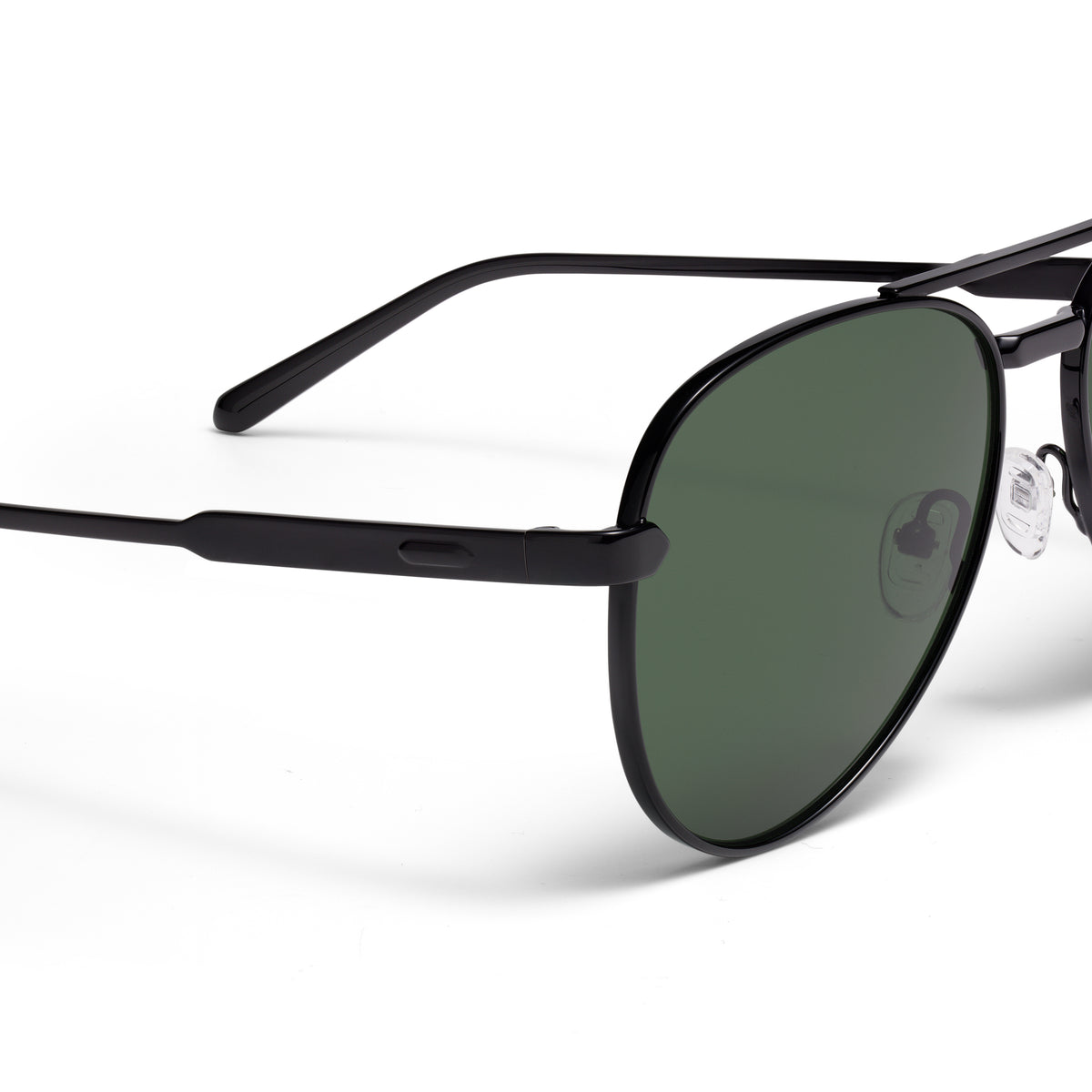 Miramar Aviator Sunglasses Black Frame Grey Lenses