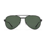 Miramar Aviator Sunglasses Black Frame Grey Lenses