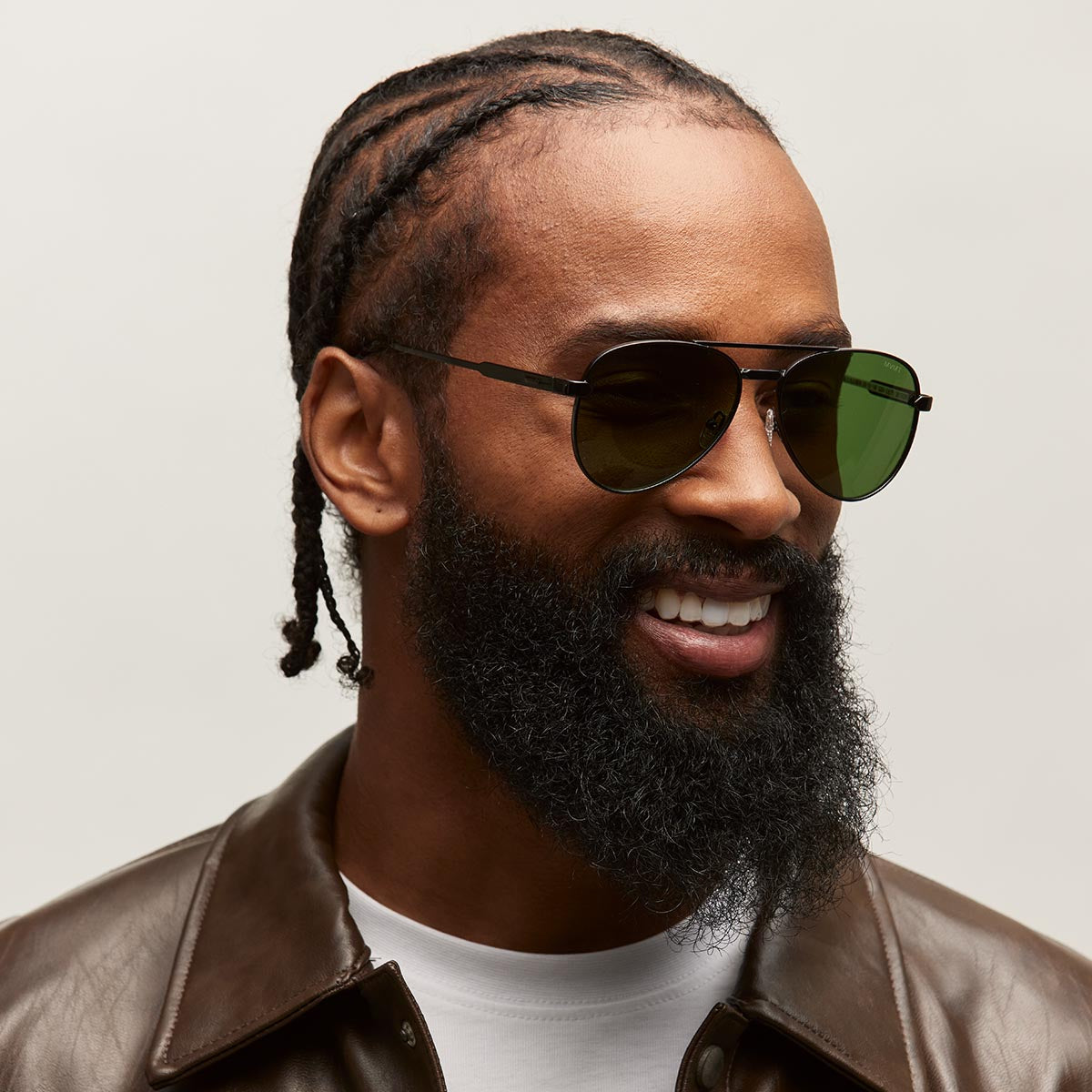 Miramar Aviator Sunglasses Black Frame Grey Lenses
