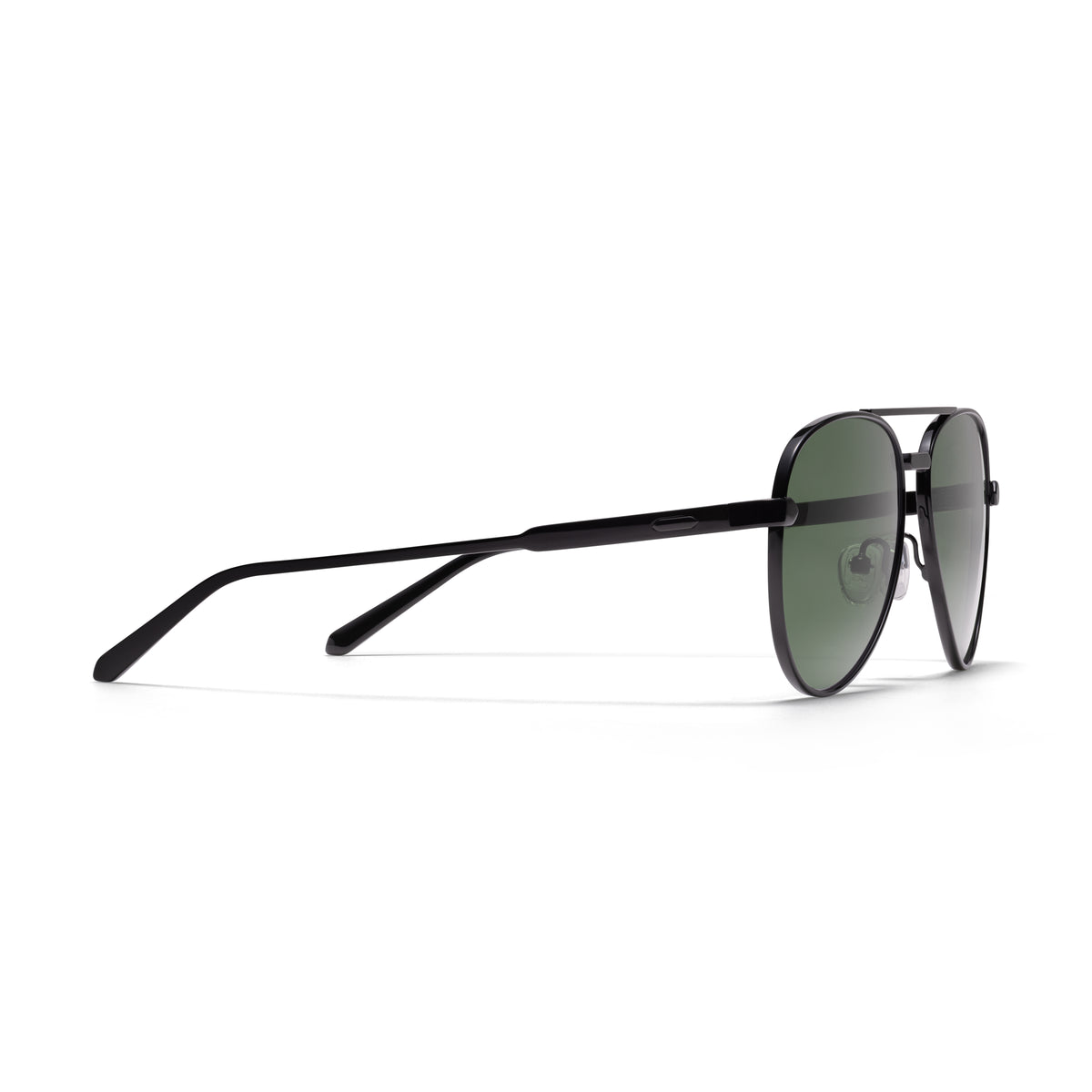 Miramar Aviator Sunglasses Black Frame Grey Lenses