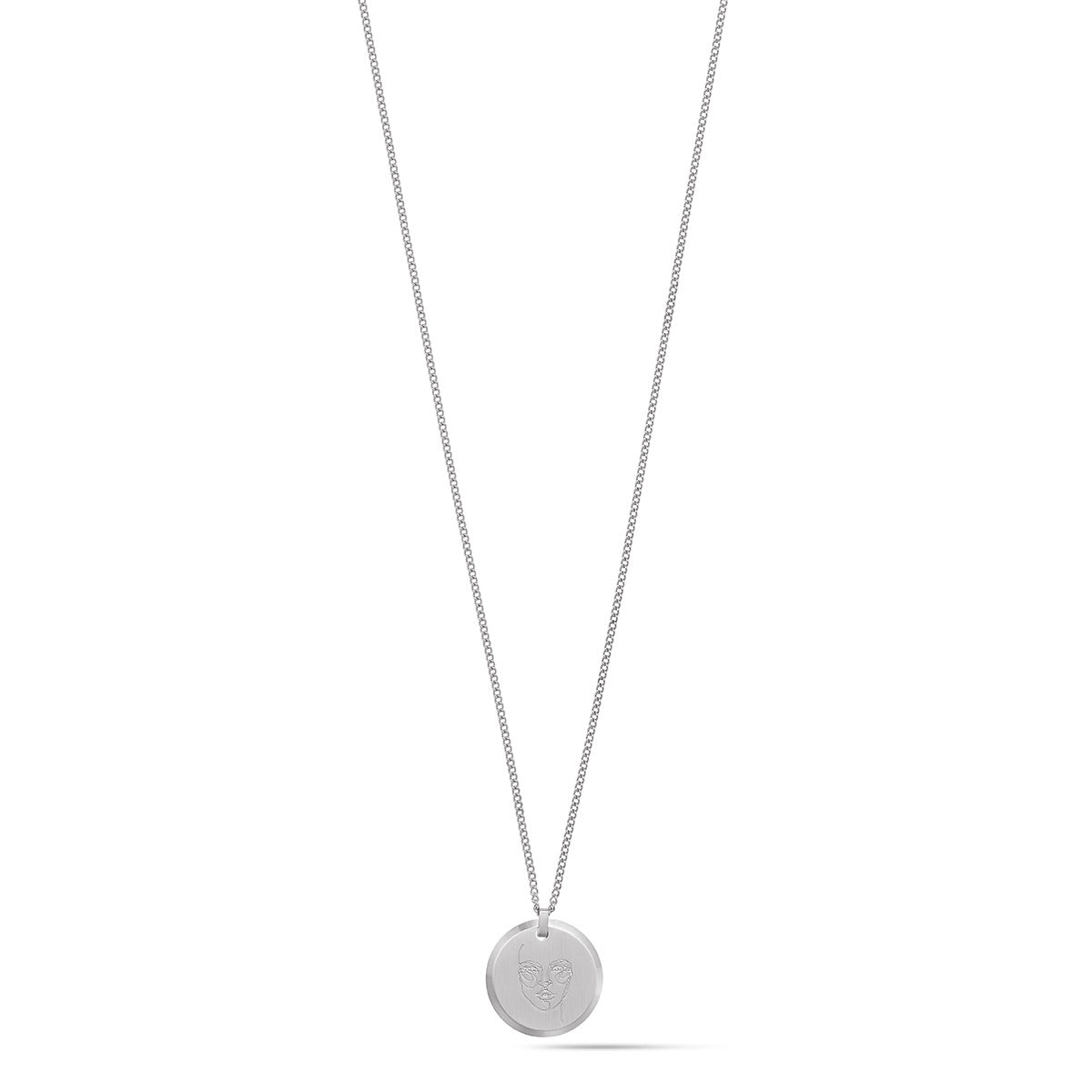 Warrior Pendant Necklace Silver