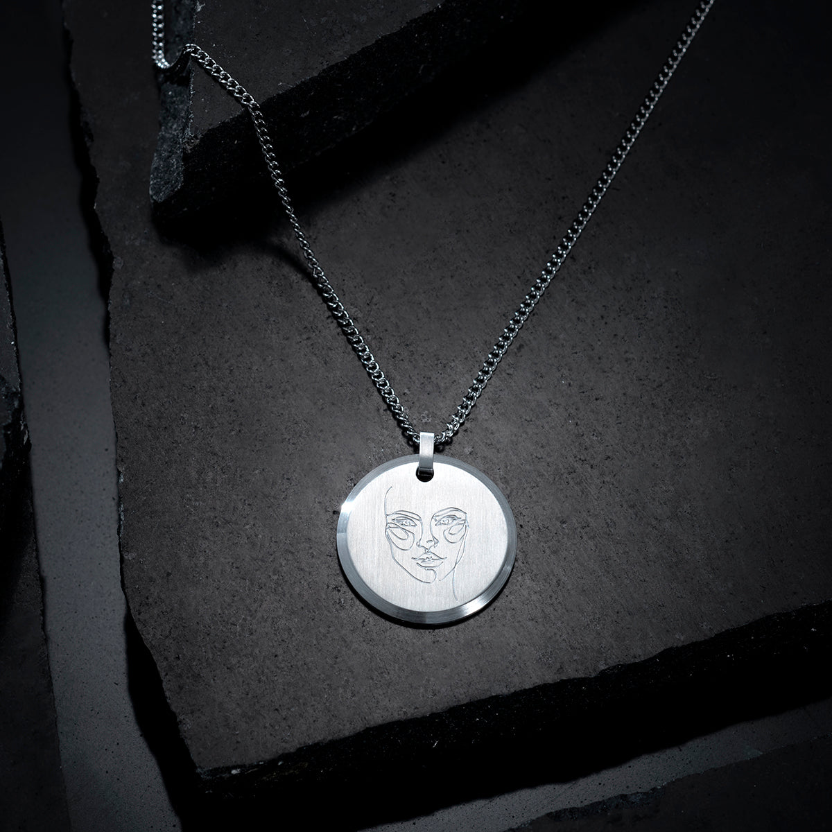 Warrior Pendant Necklace Silver