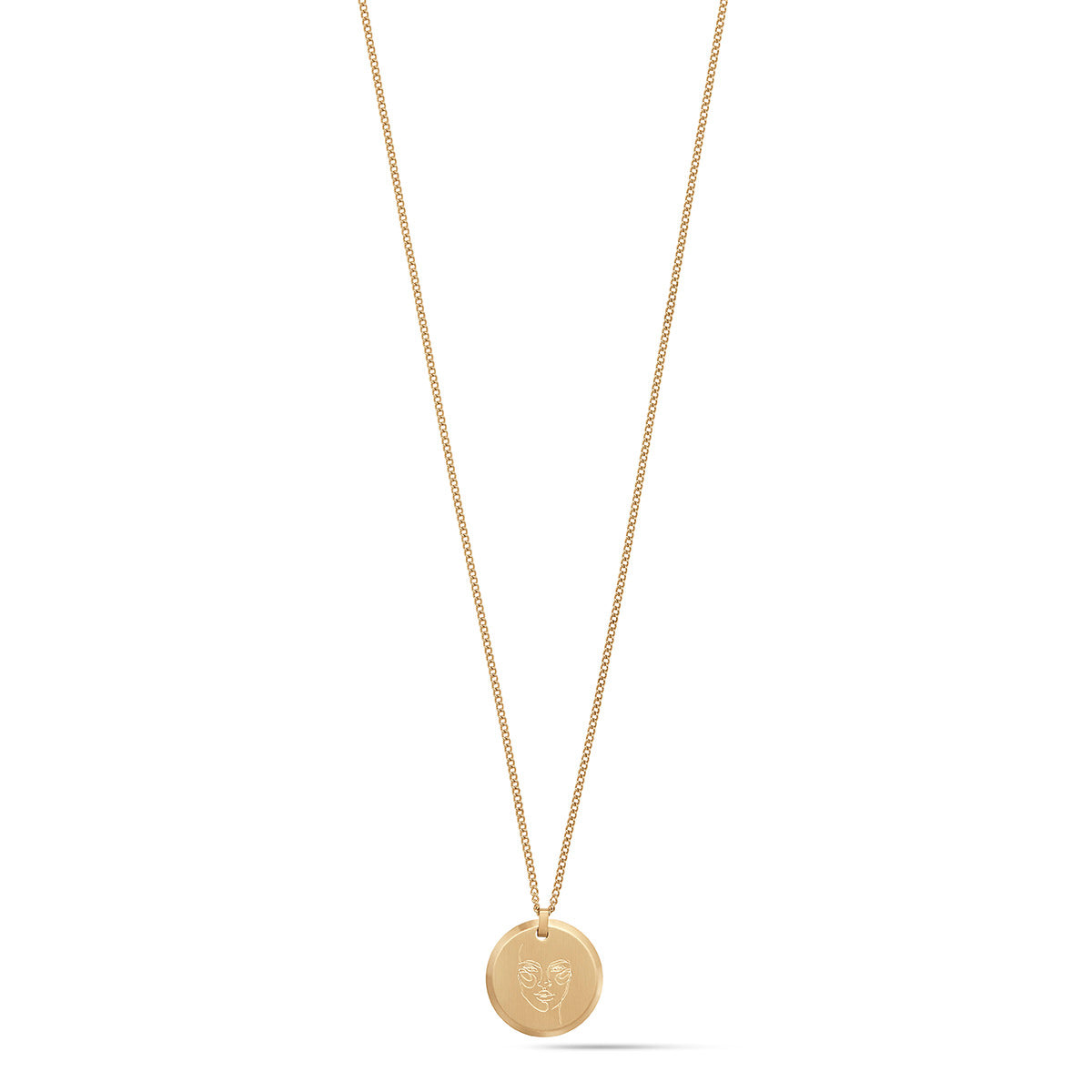 Warrior Pendant Necklace Gold
