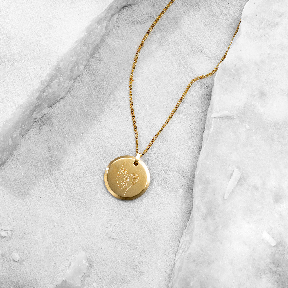Warrior Pendant Necklace Gold