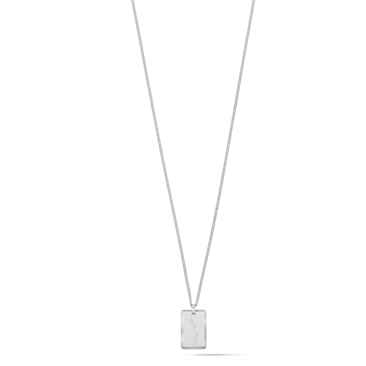 Kiss Pendant Necklace Silver