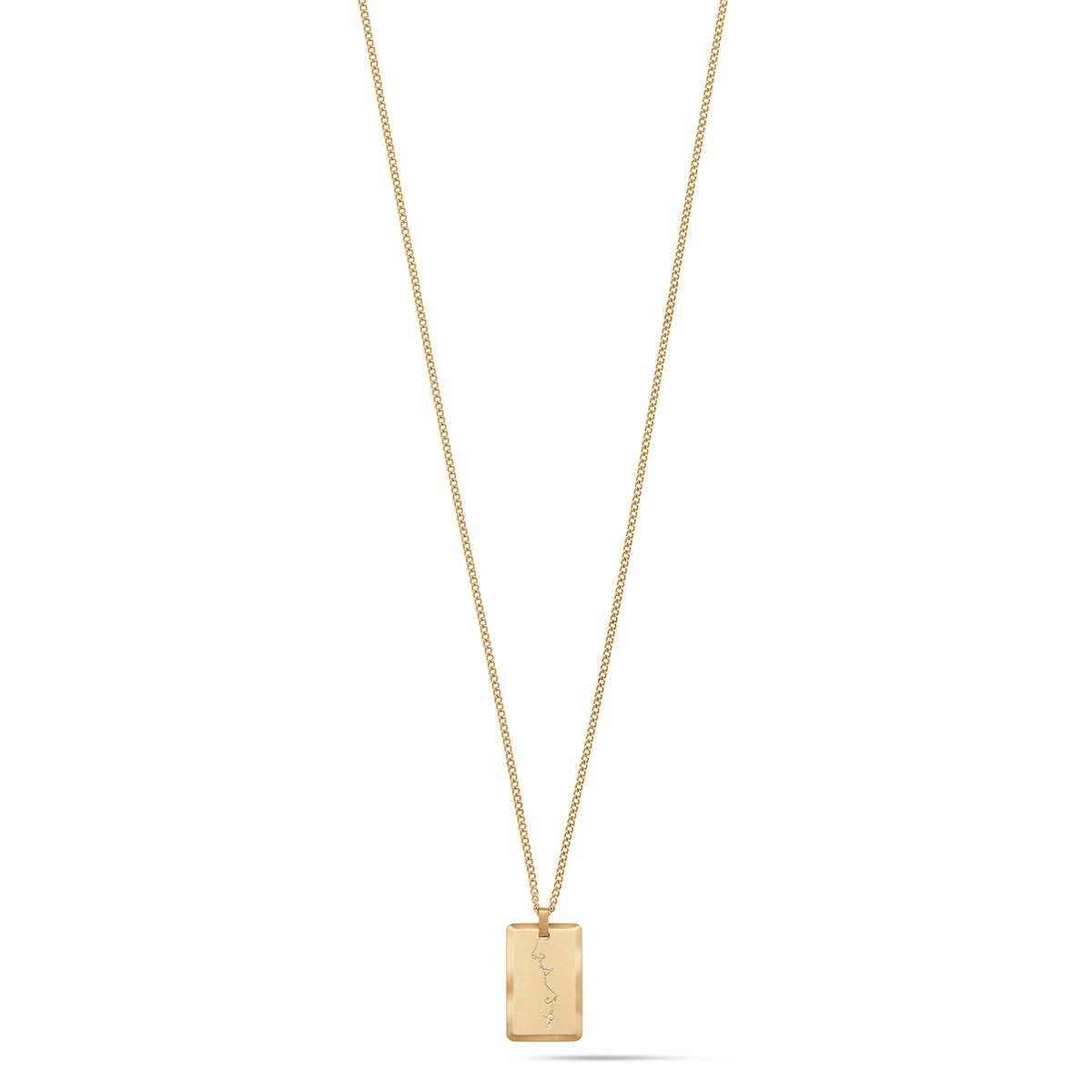 Kiss Pendant Necklace Gold