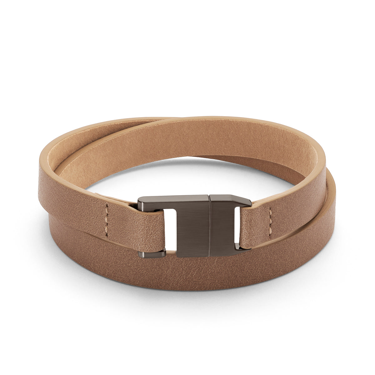 Leather Latch Bracelet Tan