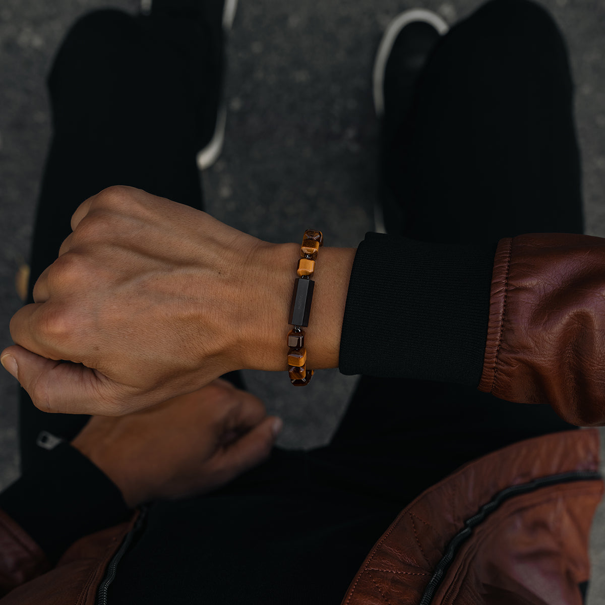 Stone Bead Bracelet Tiger Eye