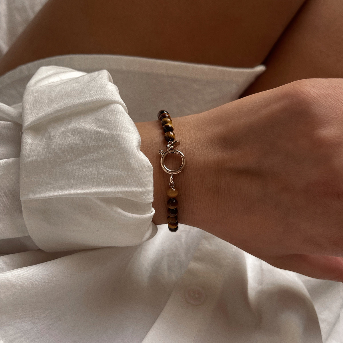 Oval Stone Bracelet Tiger Eye