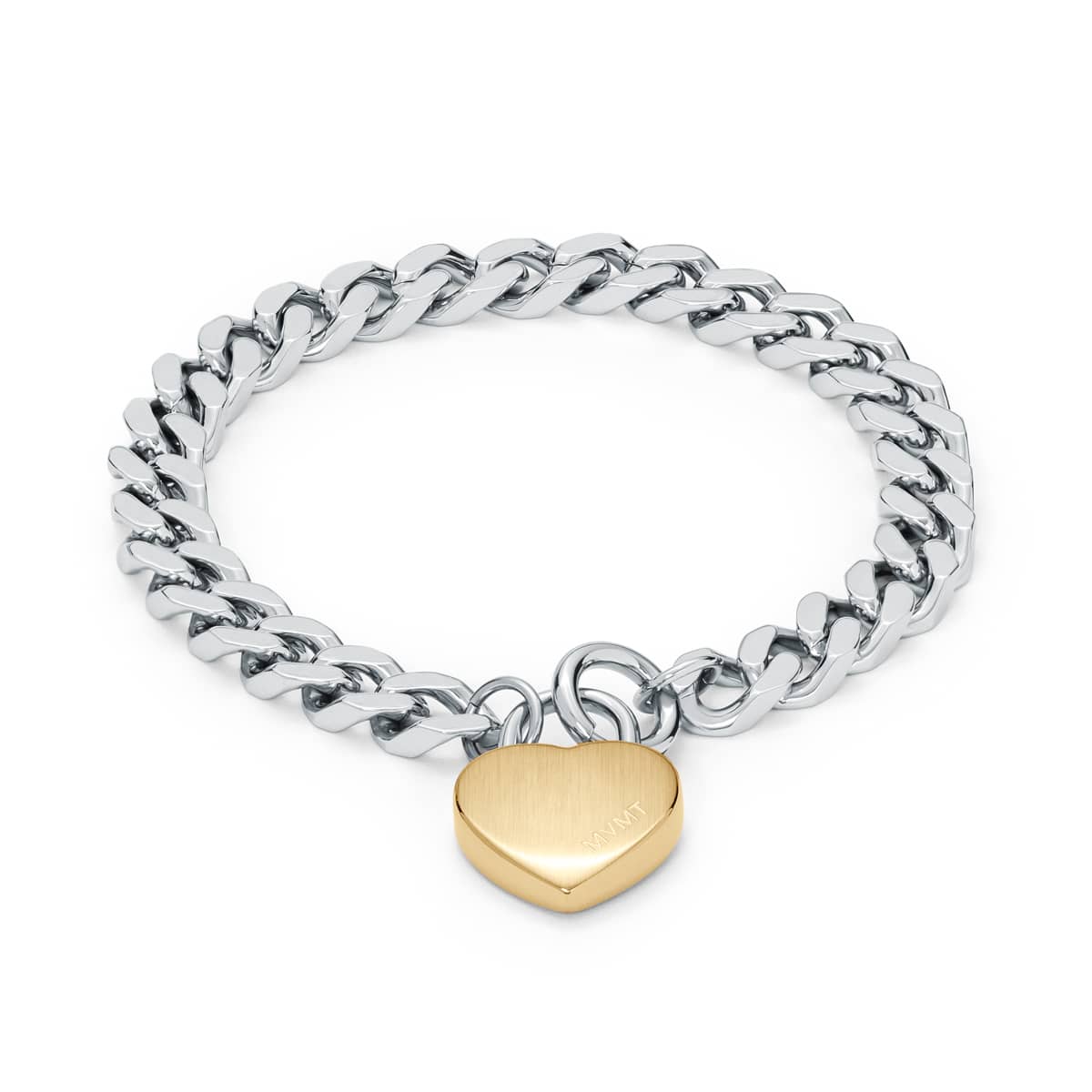 Chunky Heartlock Chain Women's Bracelet