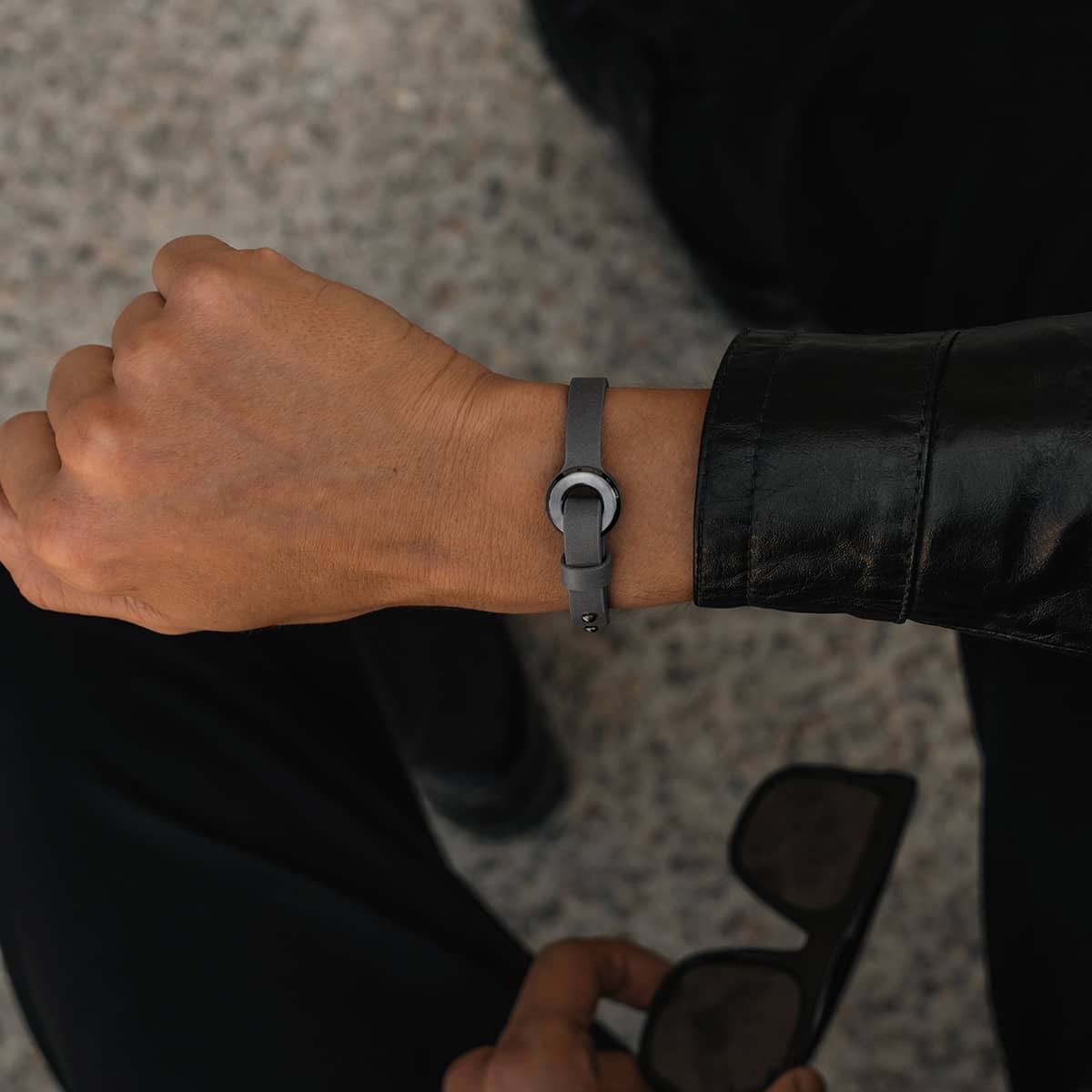 Circuit Leather Wrap Grey
