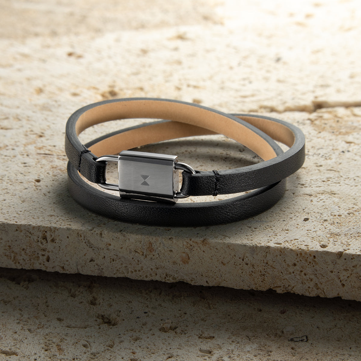 Padlock Bracelet Black