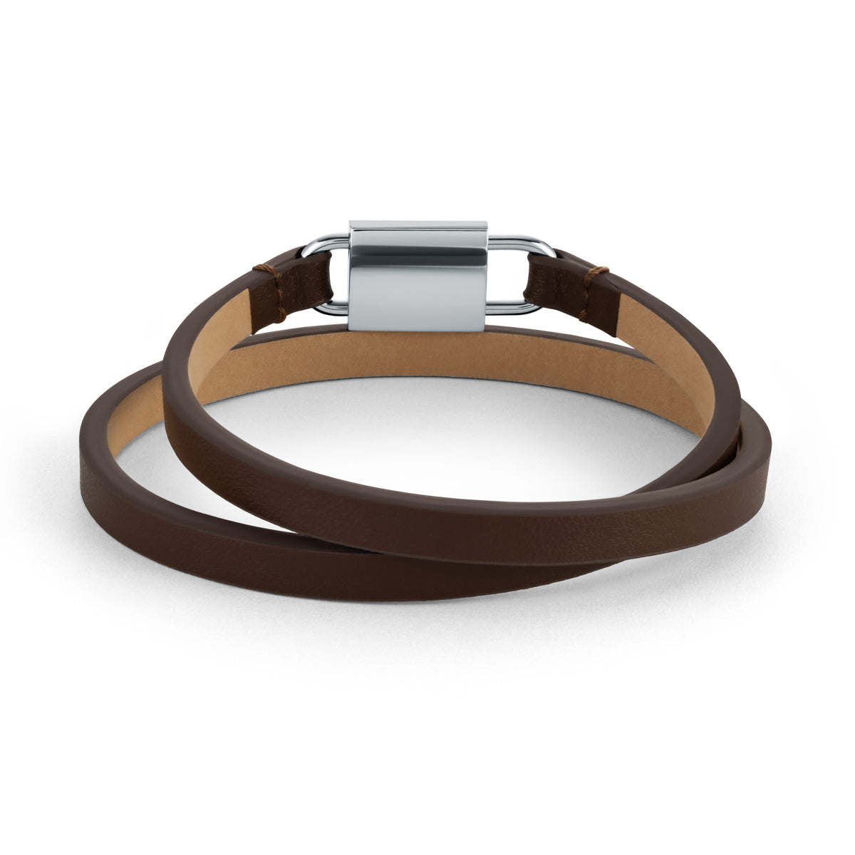 Padlock Bracelet Brown + Gold