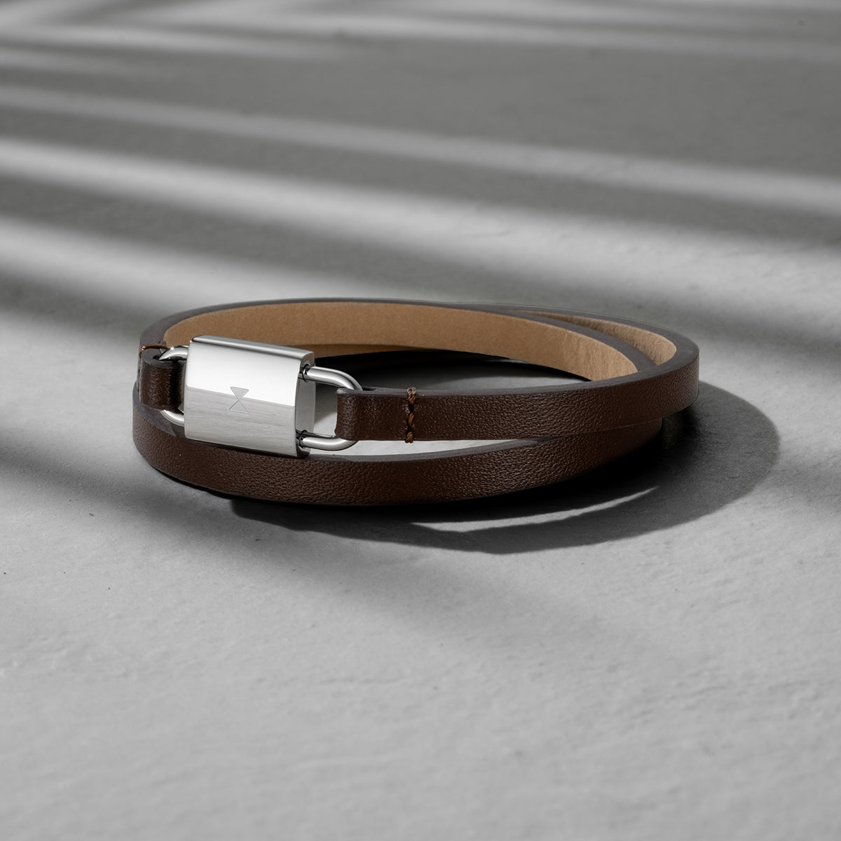 Padlock Bracelet Brown + Gold