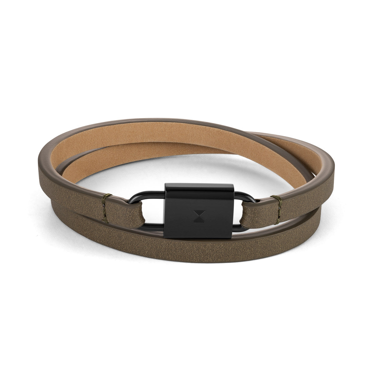 Padlock Bracelet Olive + Grey