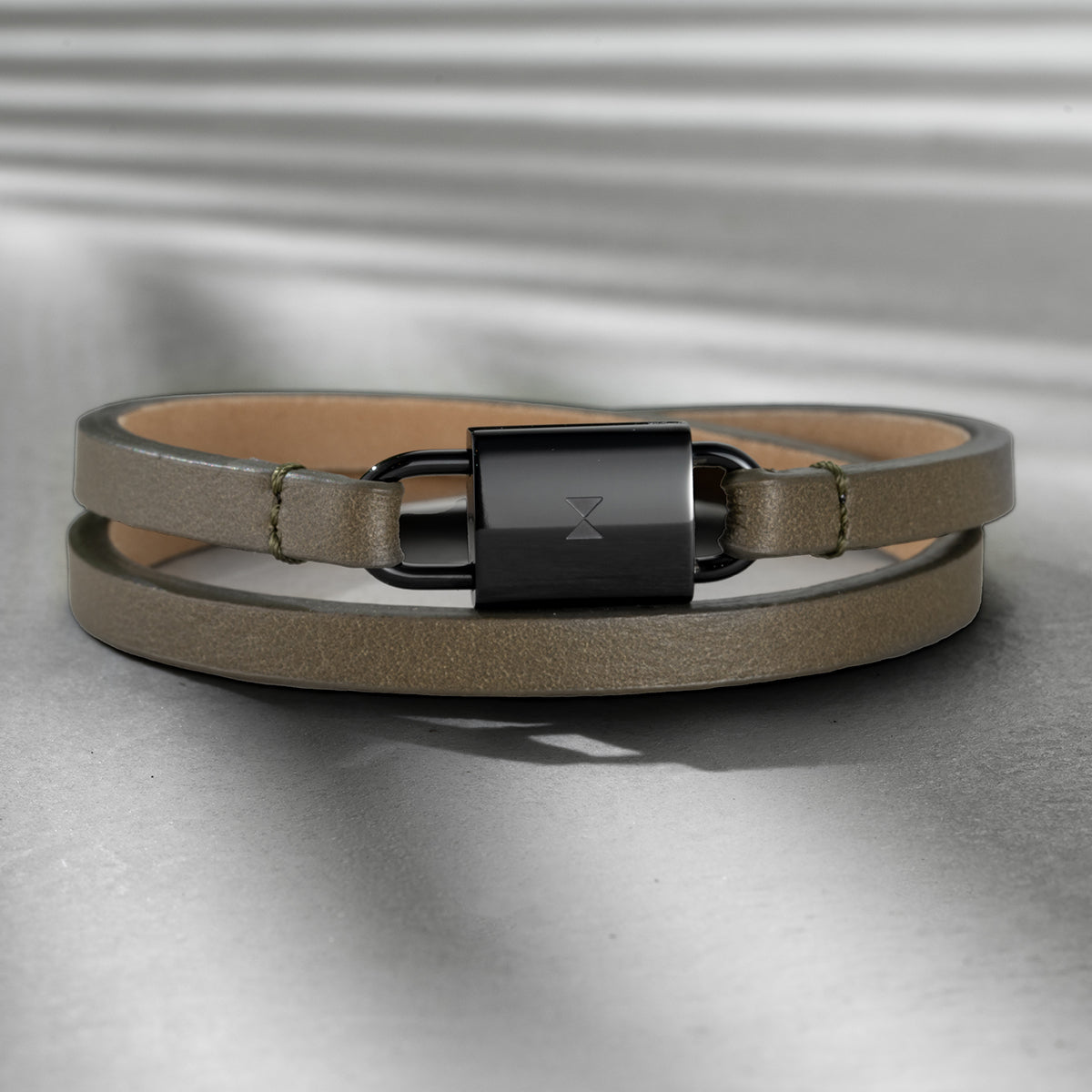 Padlock Bracelet Olive + Grey