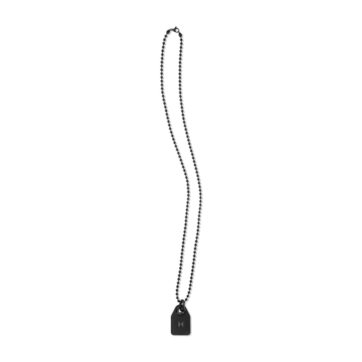 Tag Necklace Black