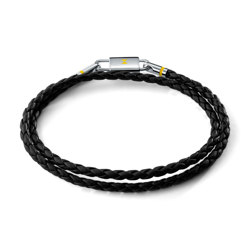 Double Braided Leather Bracelet