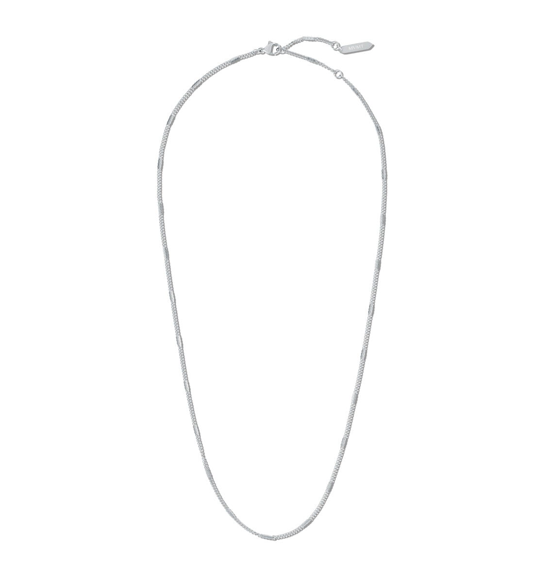 Stamped Chain Necklace Silver